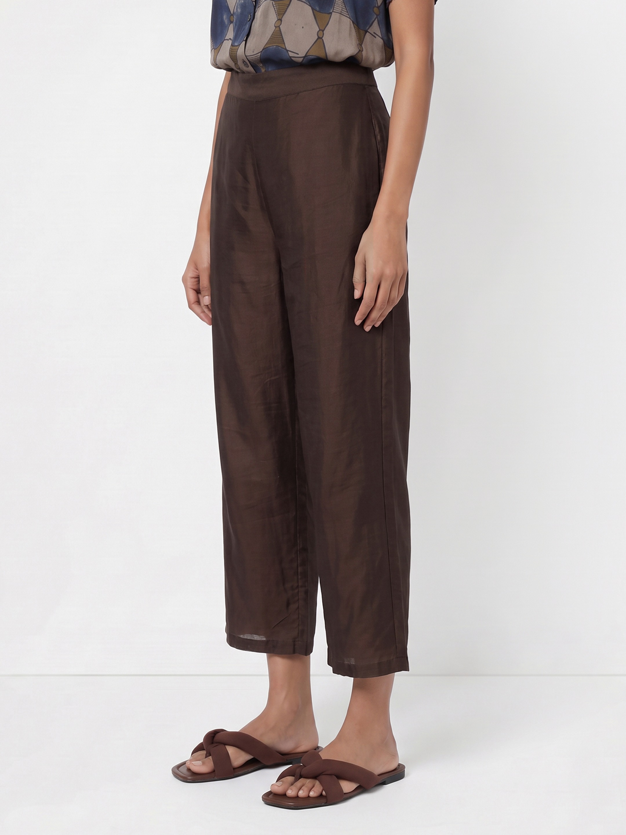 Brown Straight Trouser