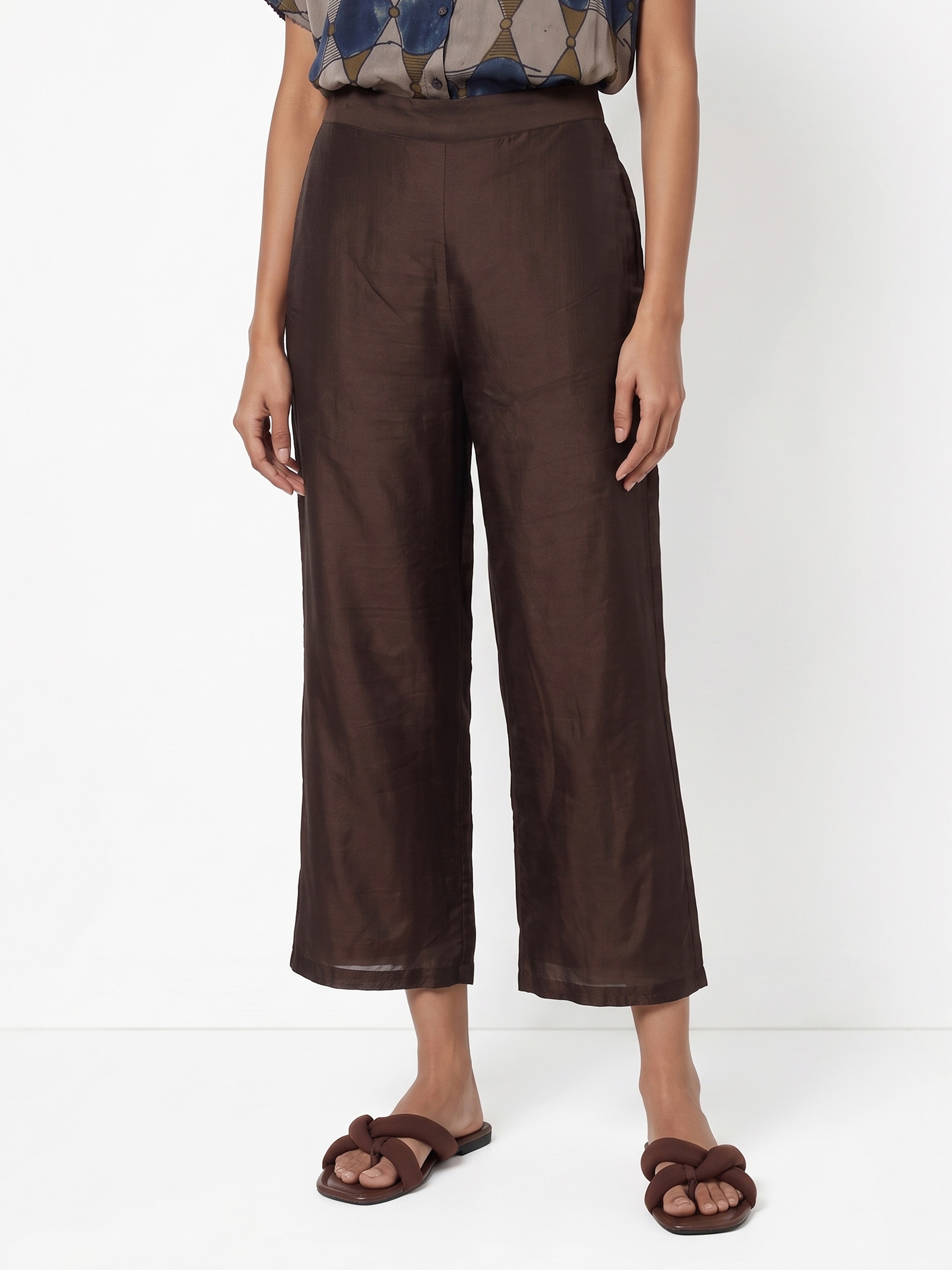 Brown Straight Trouser
