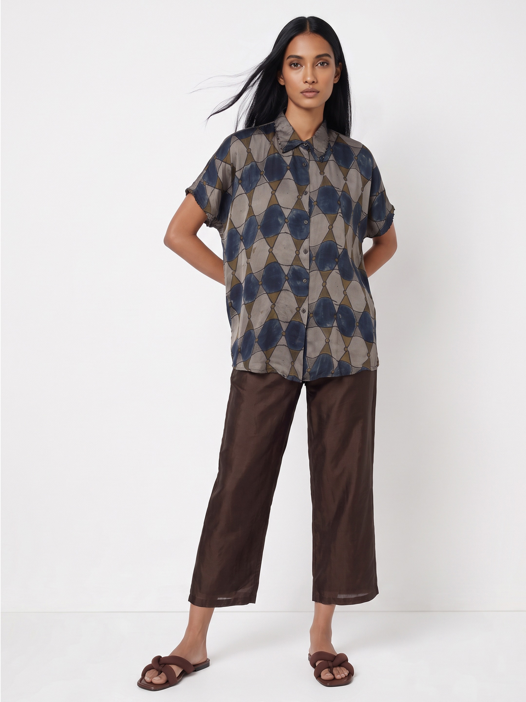 Brown Straight Trouser