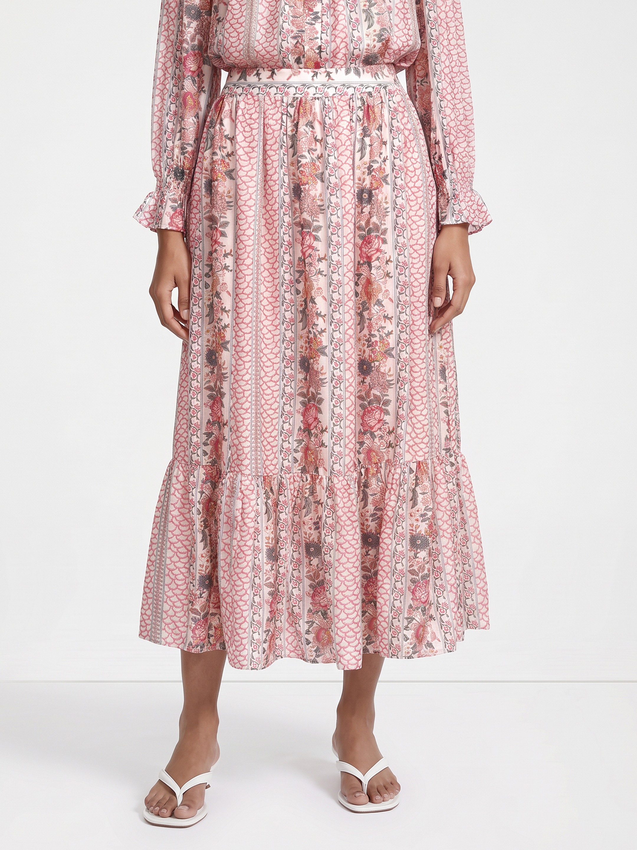 Pink Printed Skirt
