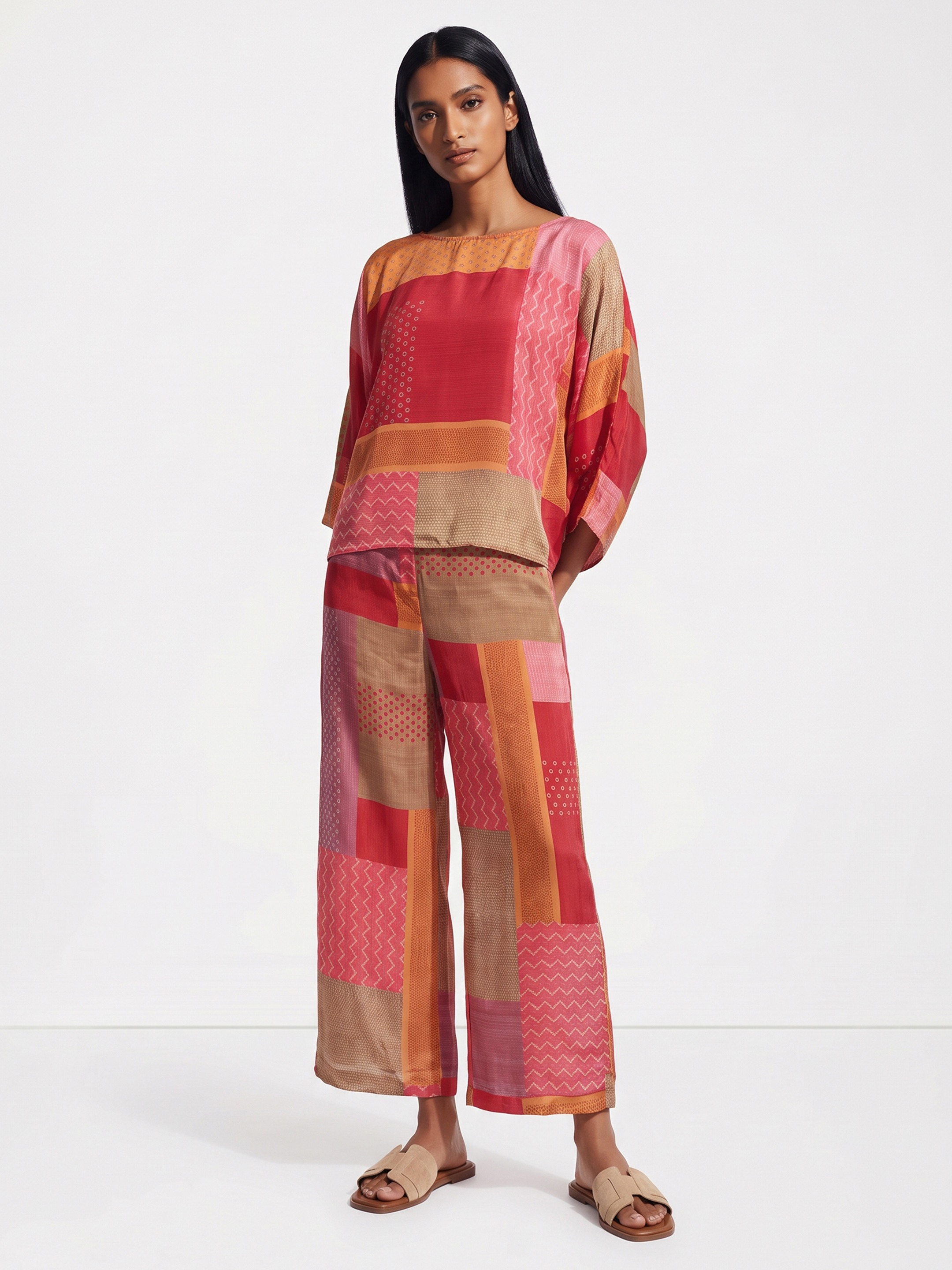 Red Ancestry Printed Trouser