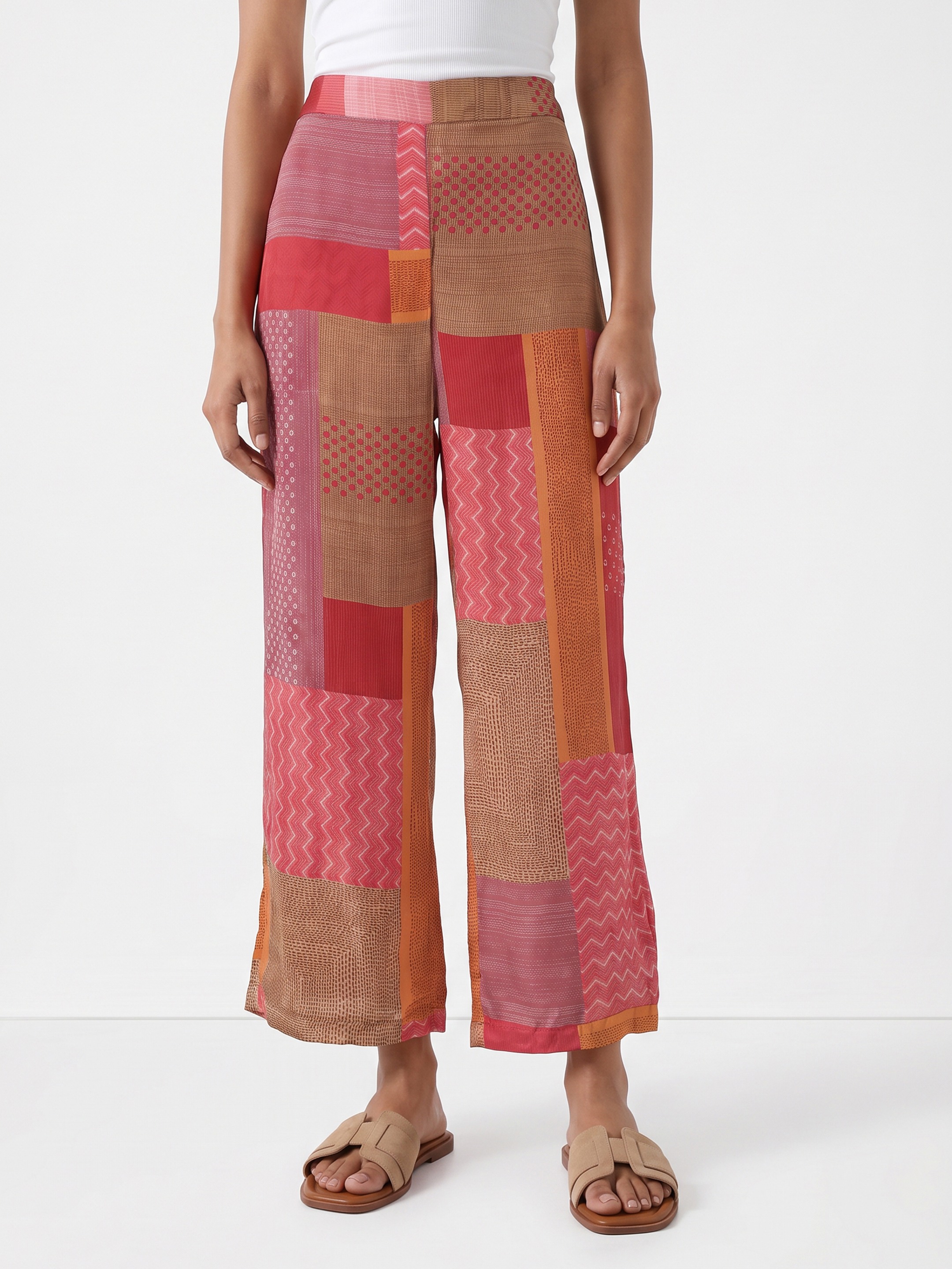 Red Ancestry Printed Trouser