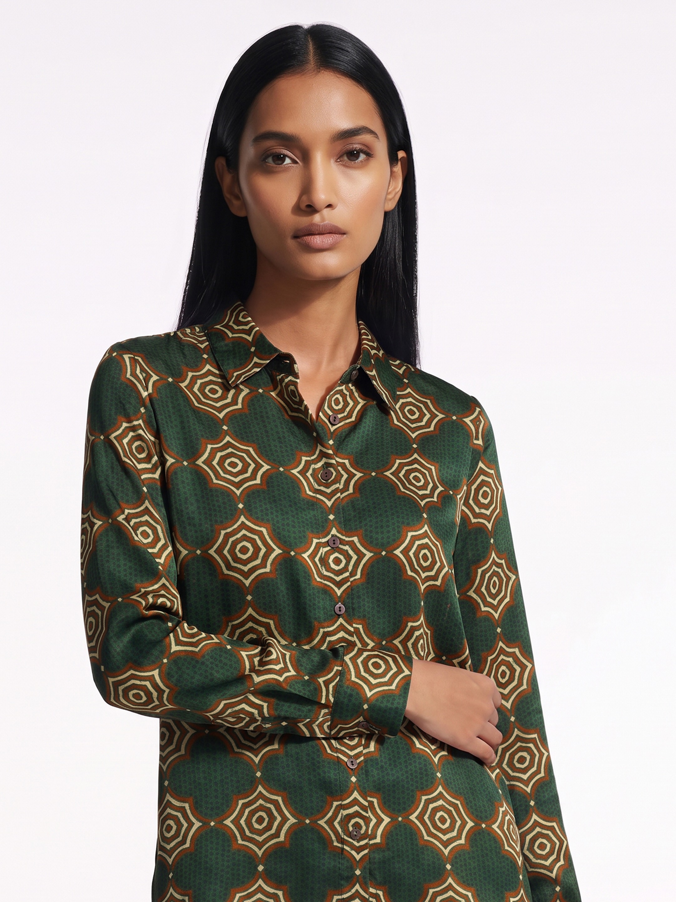 Green Buttoned Shirt