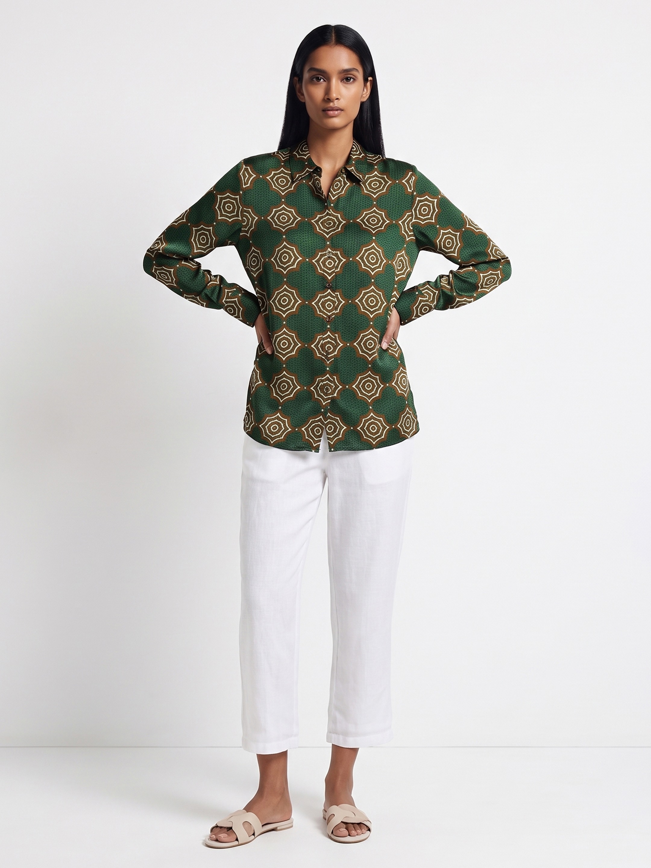 Green Buttoned Shirt