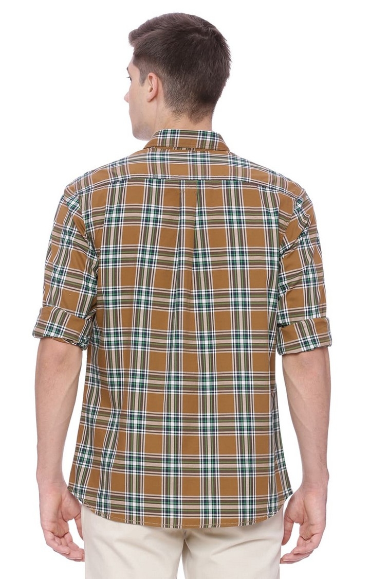 Basics | Brown Checked Casual Shirts 2