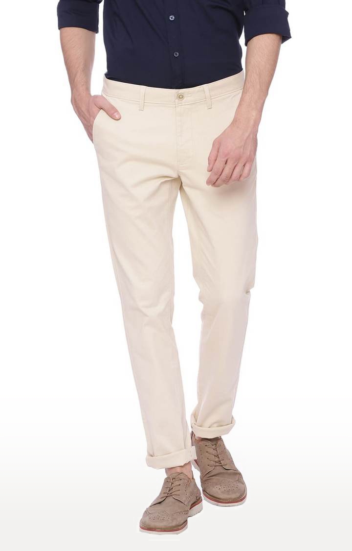 Buy Basics Beige Comfort Fit Trousers for Mens Online @ Tata CLiQ