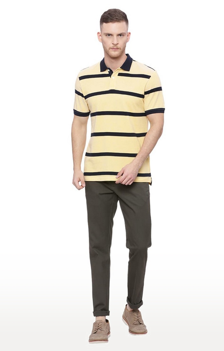 Basics | Yellow Striped Polos 1