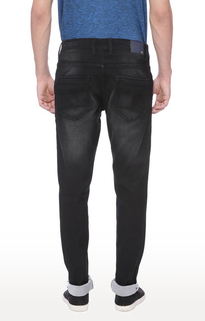 Basics | Men's Black Cotton Blend Solid Jeans 1