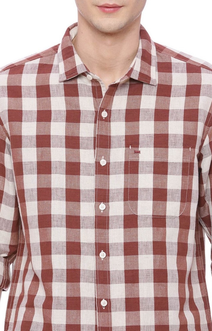 Basics | Red Checked Casual Shirts 4