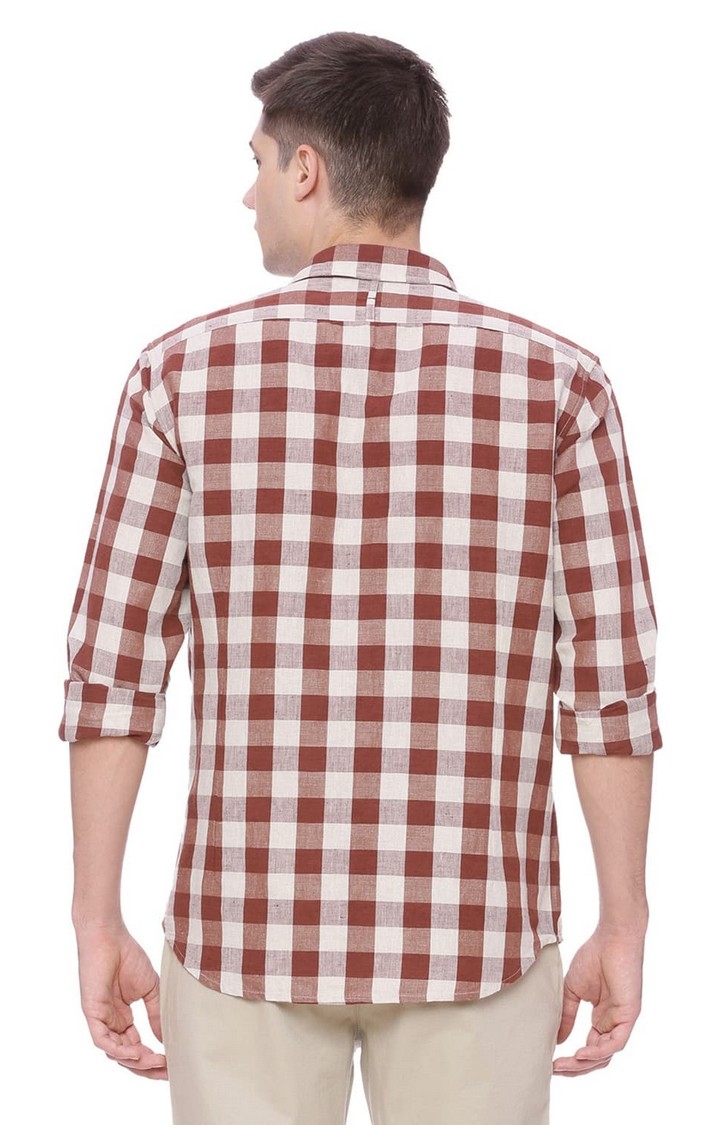 Basics | Red Checked Casual Shirts 3
