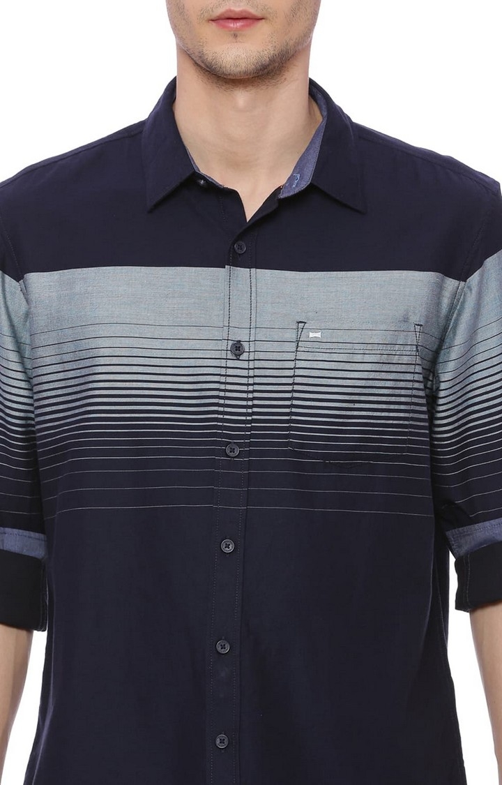 Basics | Blue Striped Casual Shirts 4