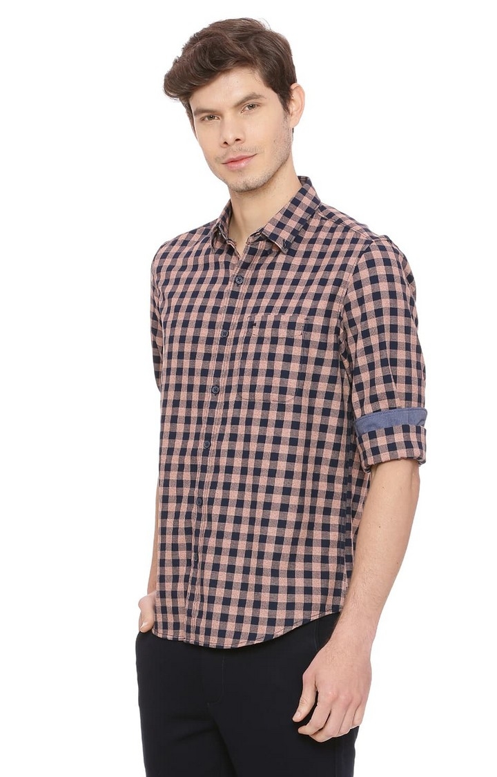Basics | Brown Checked Casual Shirts 3
