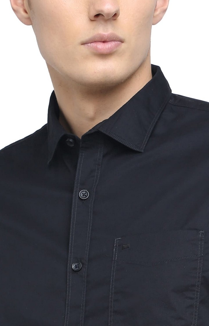 Basics | Black Solid Casual Shirts 4