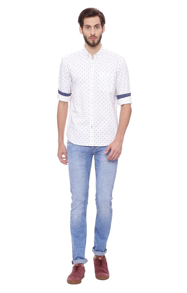 Basics | White Printed Casual Shirts 1