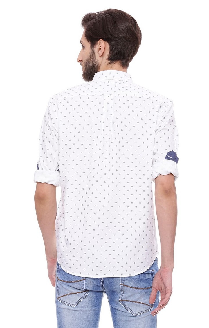 Basics | White Printed Casual Shirts 3