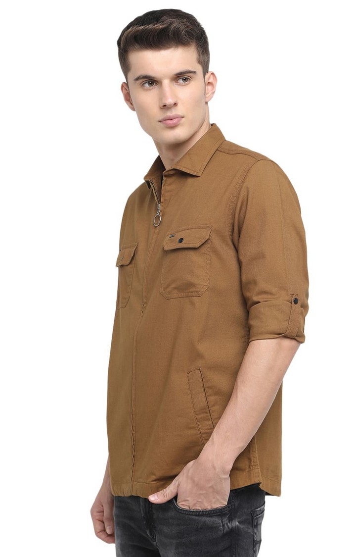 Basics | Brown Solid Casual Shirts 2