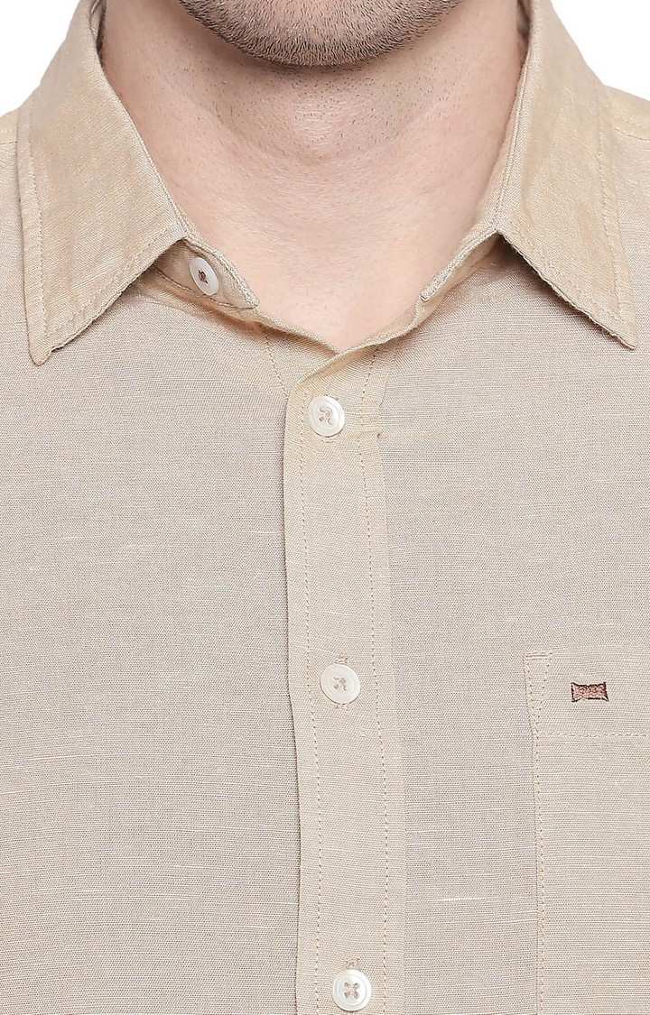 Brown Solid Casual Shirts