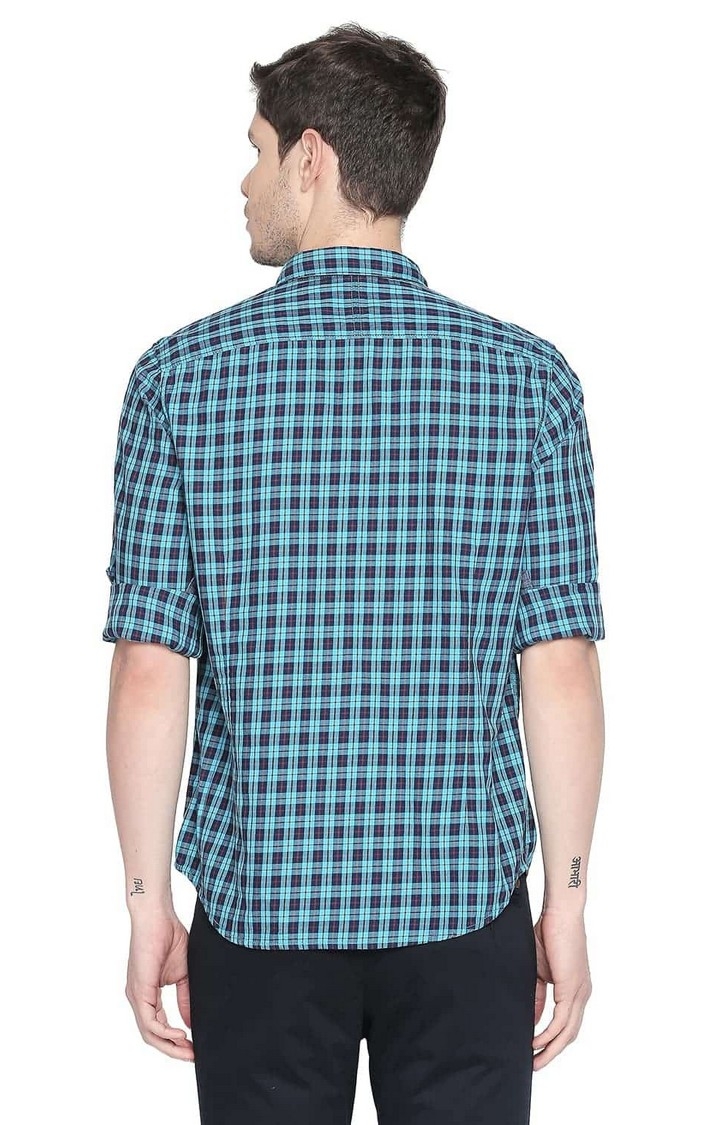 Basics | Blue Checked Casual Shirts 3