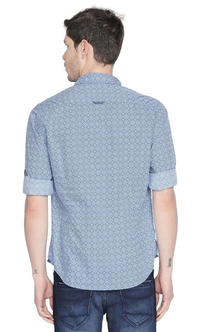 Basics | Blue Printed Casual Shirts 3