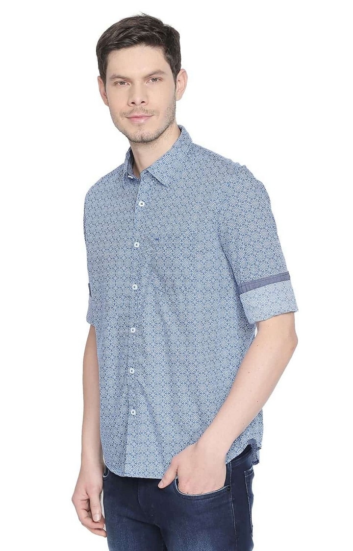 Basics | Blue Printed Casual Shirts 2