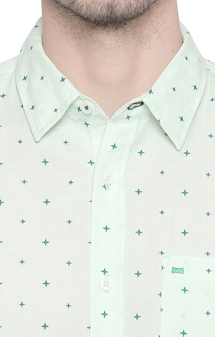 Basics | Green Printed Casual Shirts 0