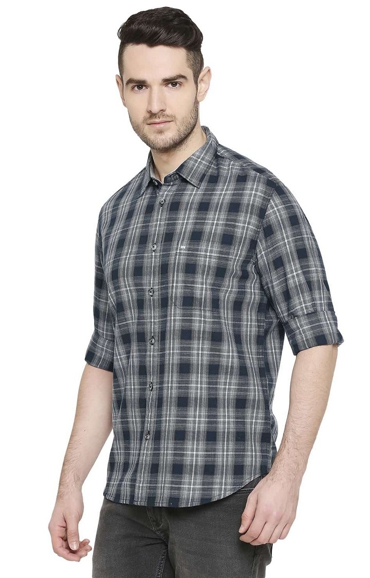 Basics | Grey Checked Casual Shirts 2