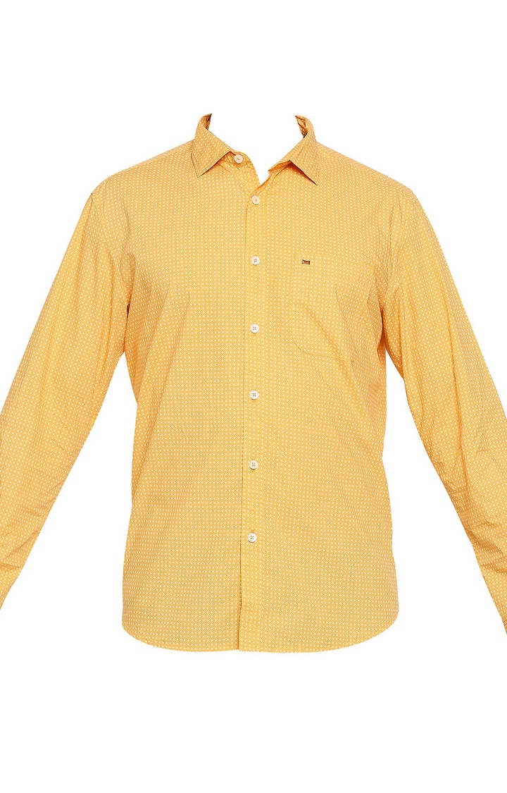 Basics | Orange Printed Casual Shirts 5