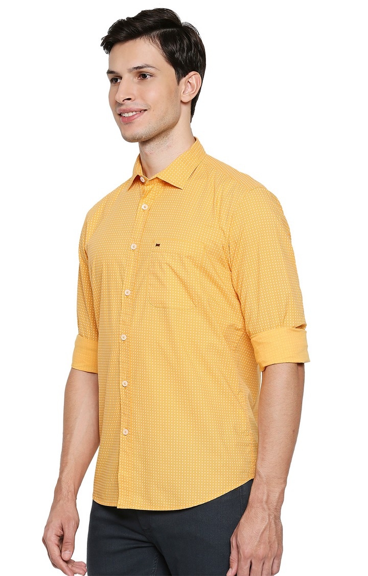 Basics | Orange Printed Casual Shirts 2