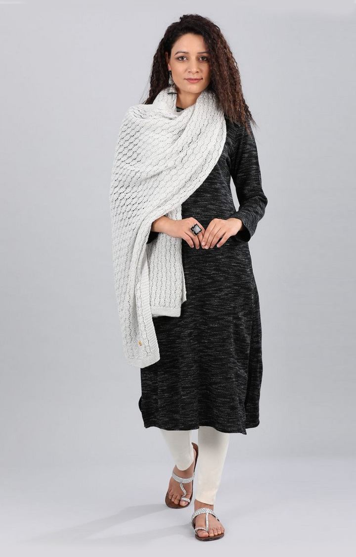 Aurelia Women Silver Color Shawl