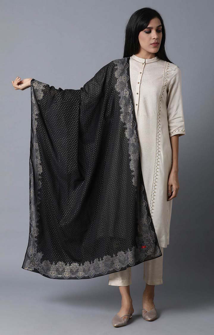 Black Georgette Dupattas