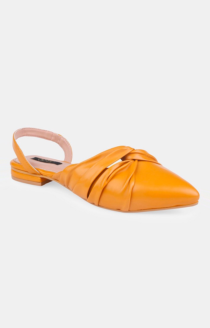 Aurelia | Aurelia Mustard Pointed Toe Solid Flat 0