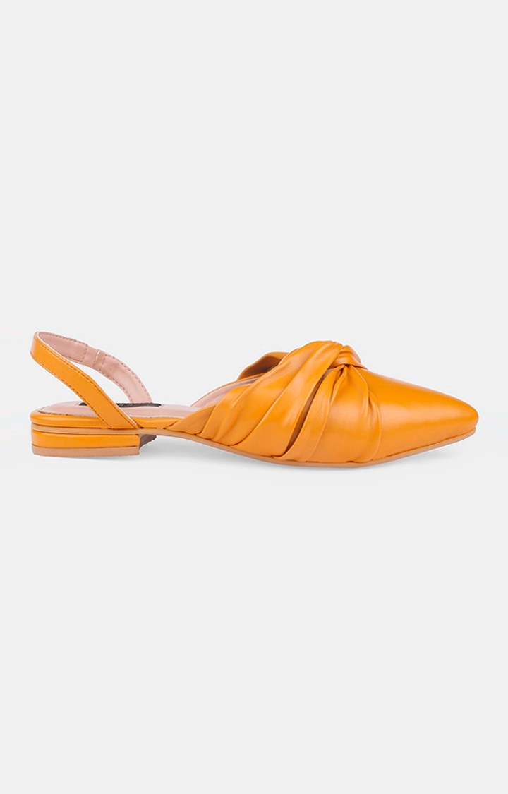 Aurelia | Aurelia Mustard Pointed Toe Solid Flat 1