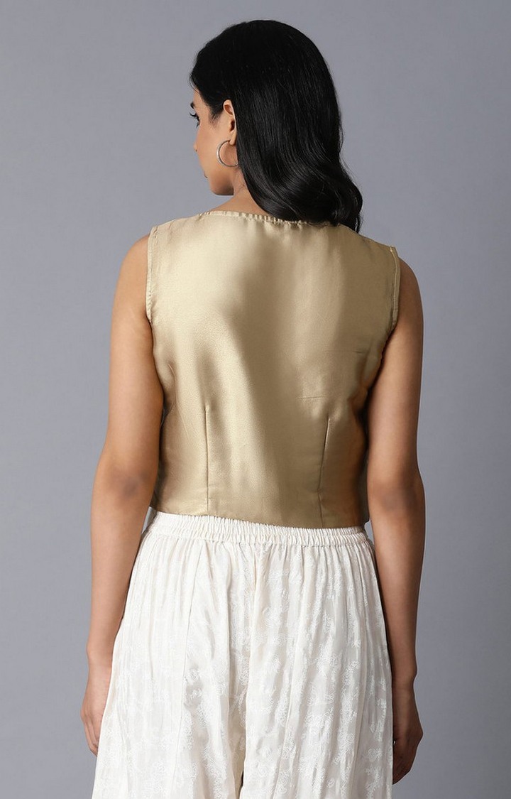 W Golden Crop Top