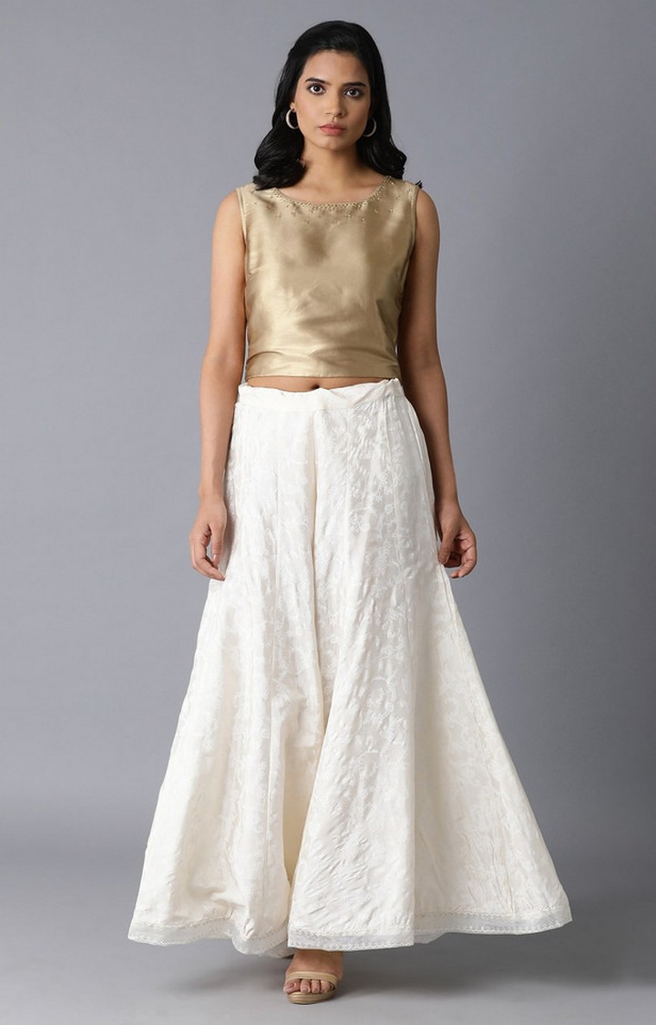 W Golden Crop Top