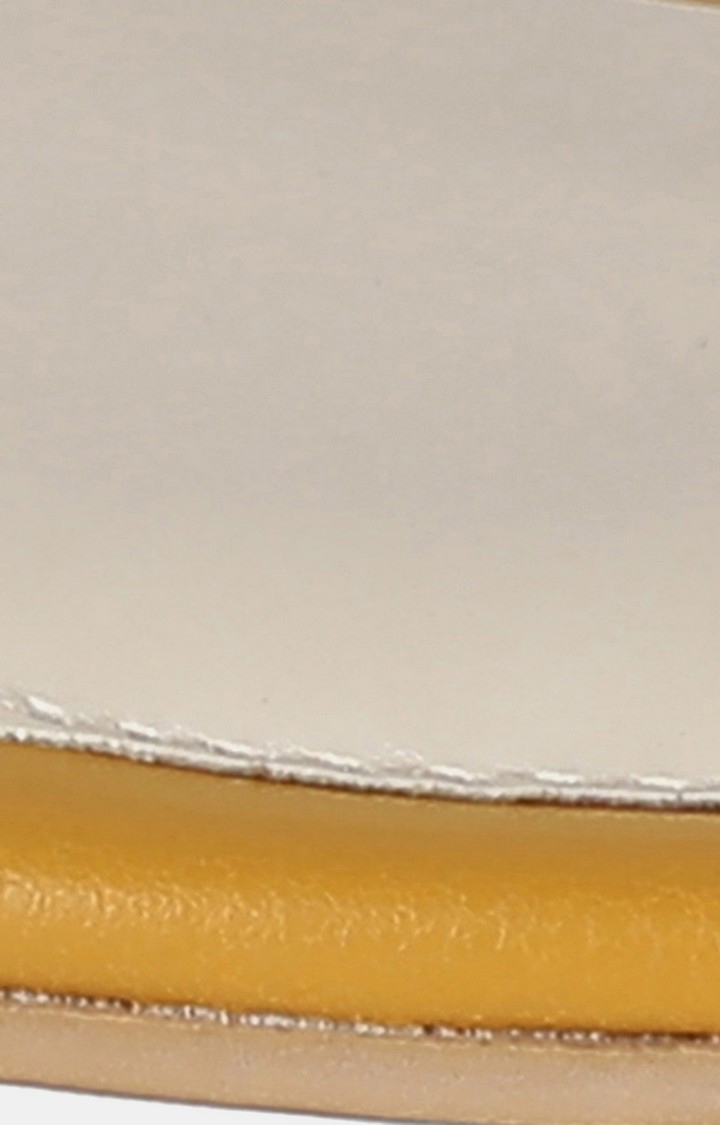 W | Mustard Almond Toe Embroidered Flat 5