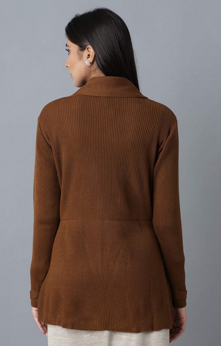 W Pumpkin Orange Cardigan