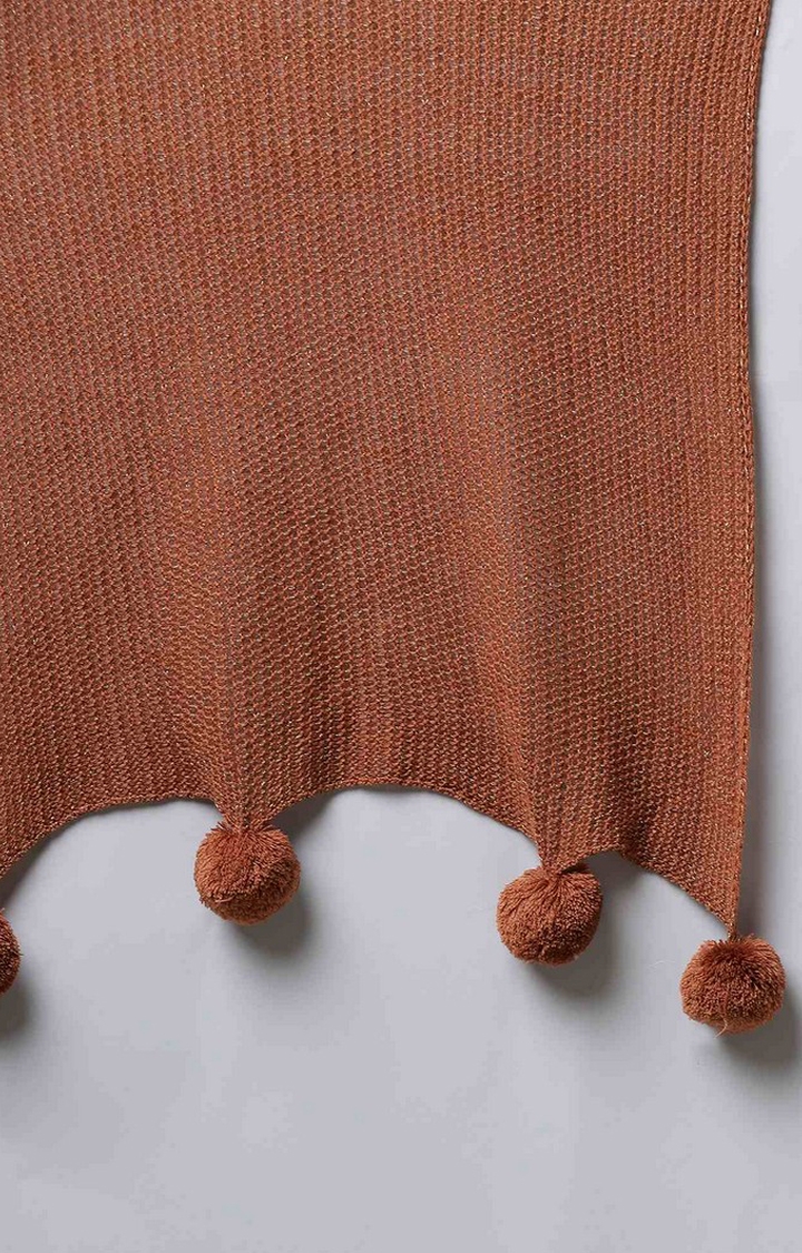 W | W Brown Knitted Stole  3