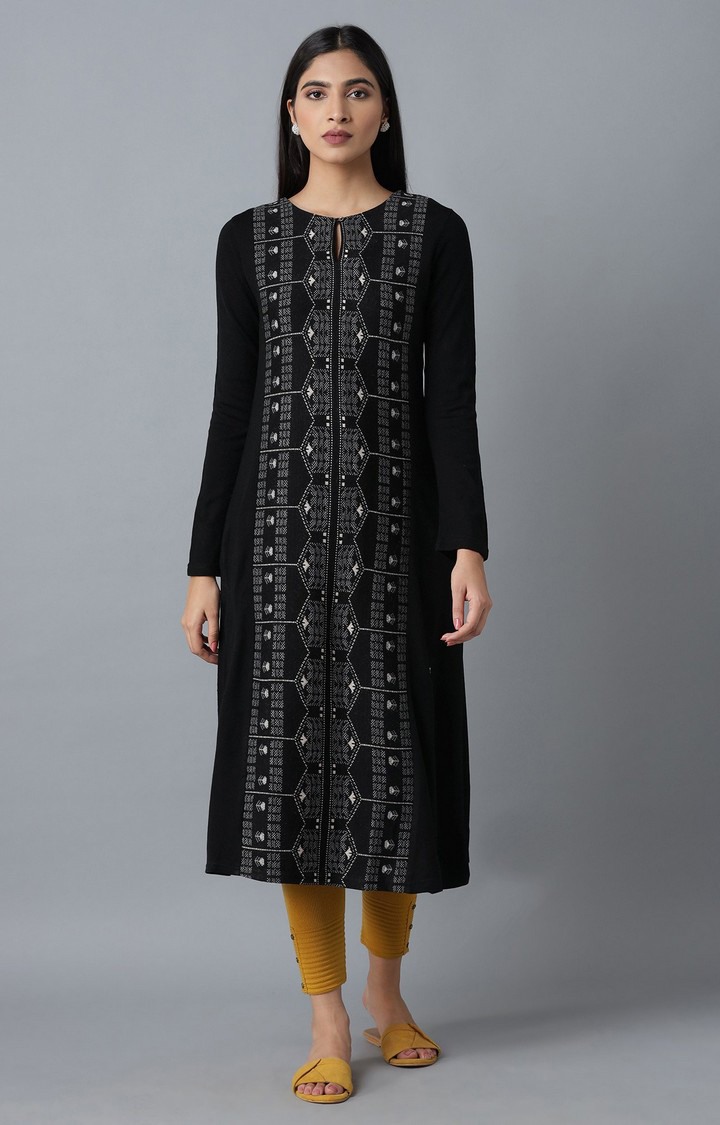 Woolen discount kurta w