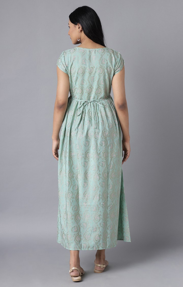 Aurelia | Aure By Aurelia Green Maroon Ethnic Ethnic Gown 3