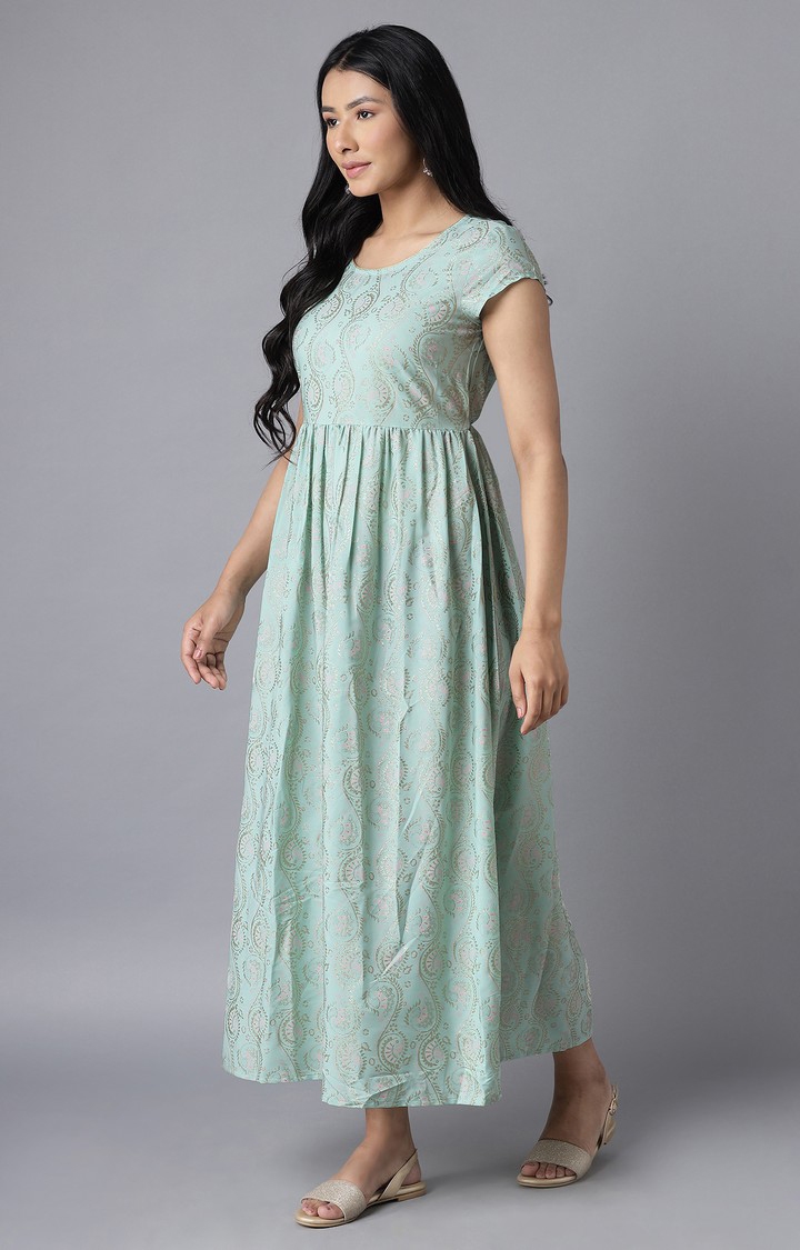 Aurelia | Aure By Aurelia Green Maroon Ethnic Ethnic Gown 1