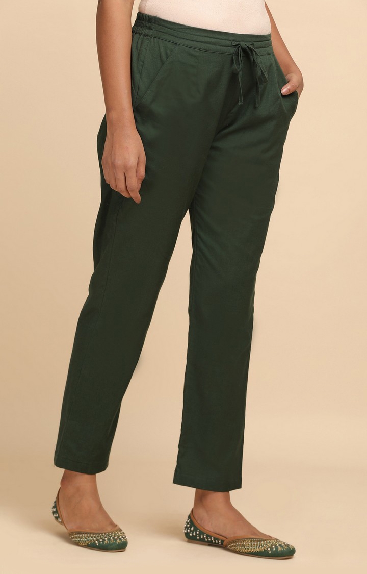 Cotton Lycra Mint Trouser For Women's.Ladies Casual Trouser,Track Pant,Girls  stylish Trouser Pant.Elastic Staright Pants, for Casual Office Work  wear.Slim Fit Formal Trousers/Pant.formal Trouser For Womens.Womens  Trousers Cotton Pant.Formal Tousers For ...