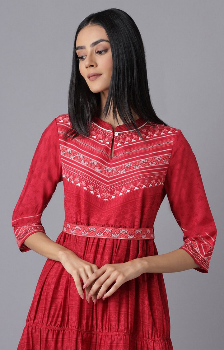 Aurelia | Women's Red Polyester Dresses 3