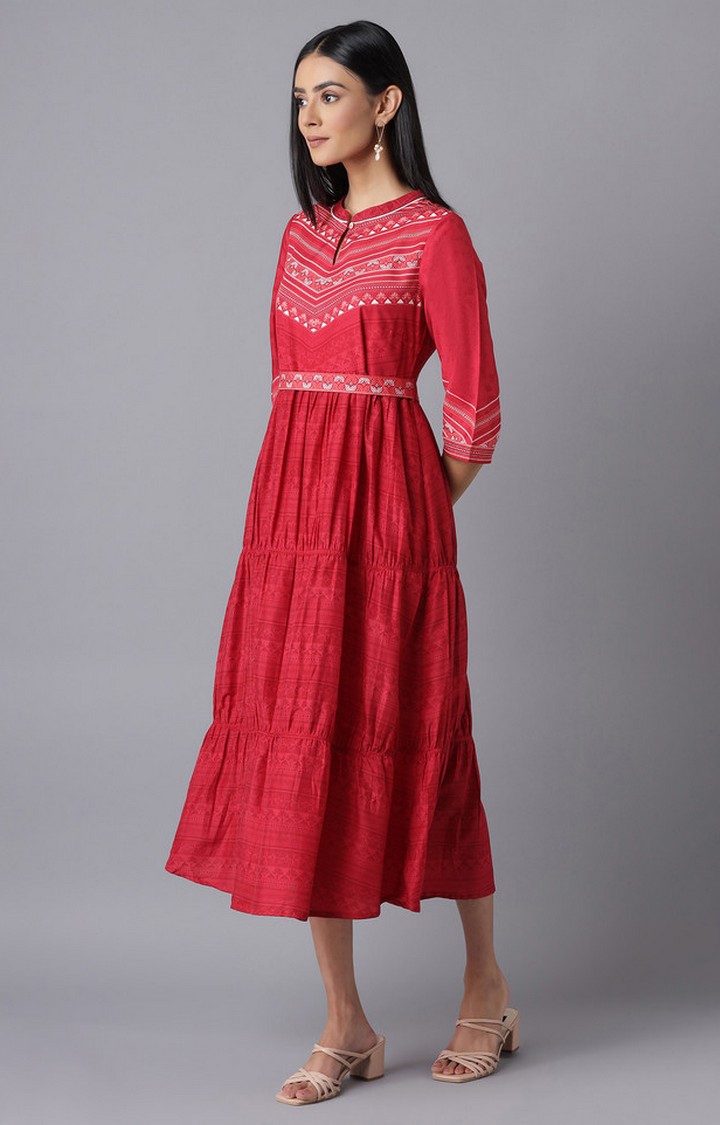 Aurelia | Women's Red Polyester Dresses 1