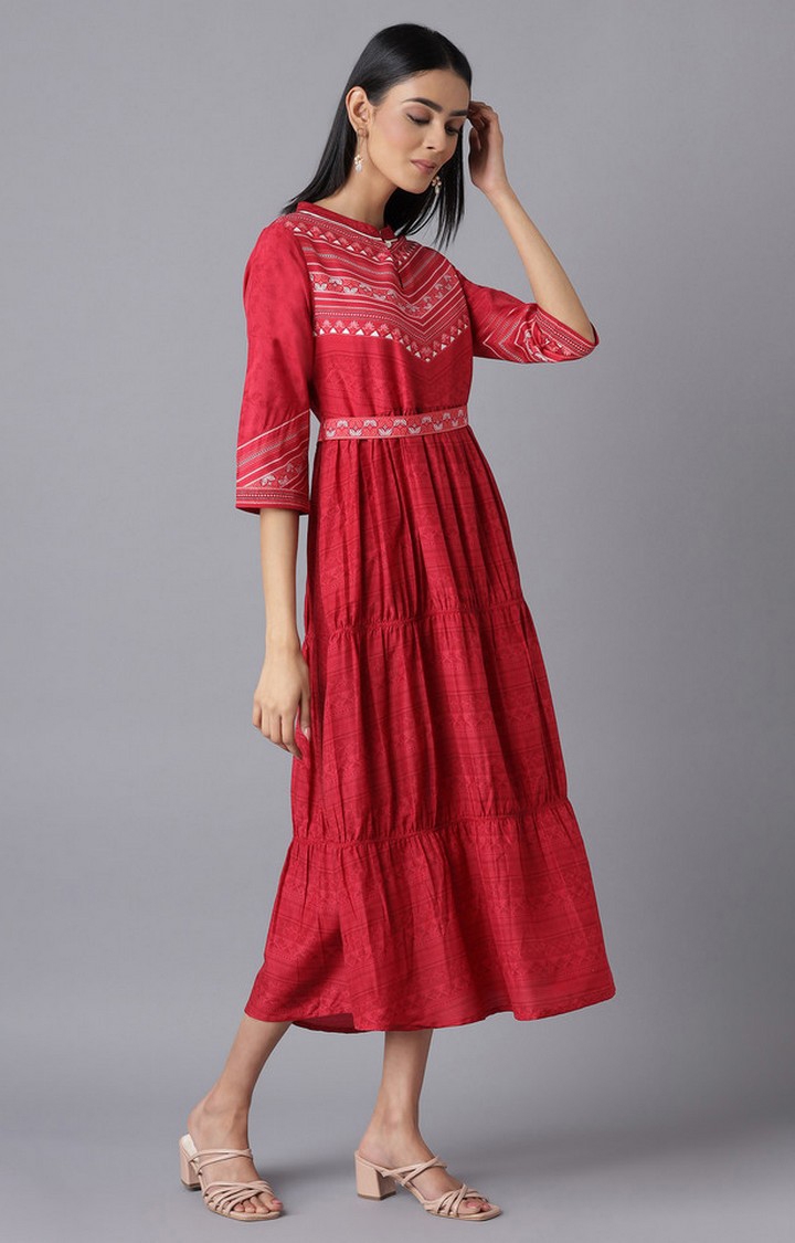 Aurelia | Women's Red Polyester Dresses 2