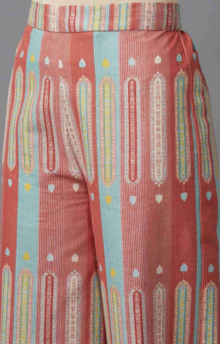 W | Women's Multi Cotton Blend Geometrical Trousers 5