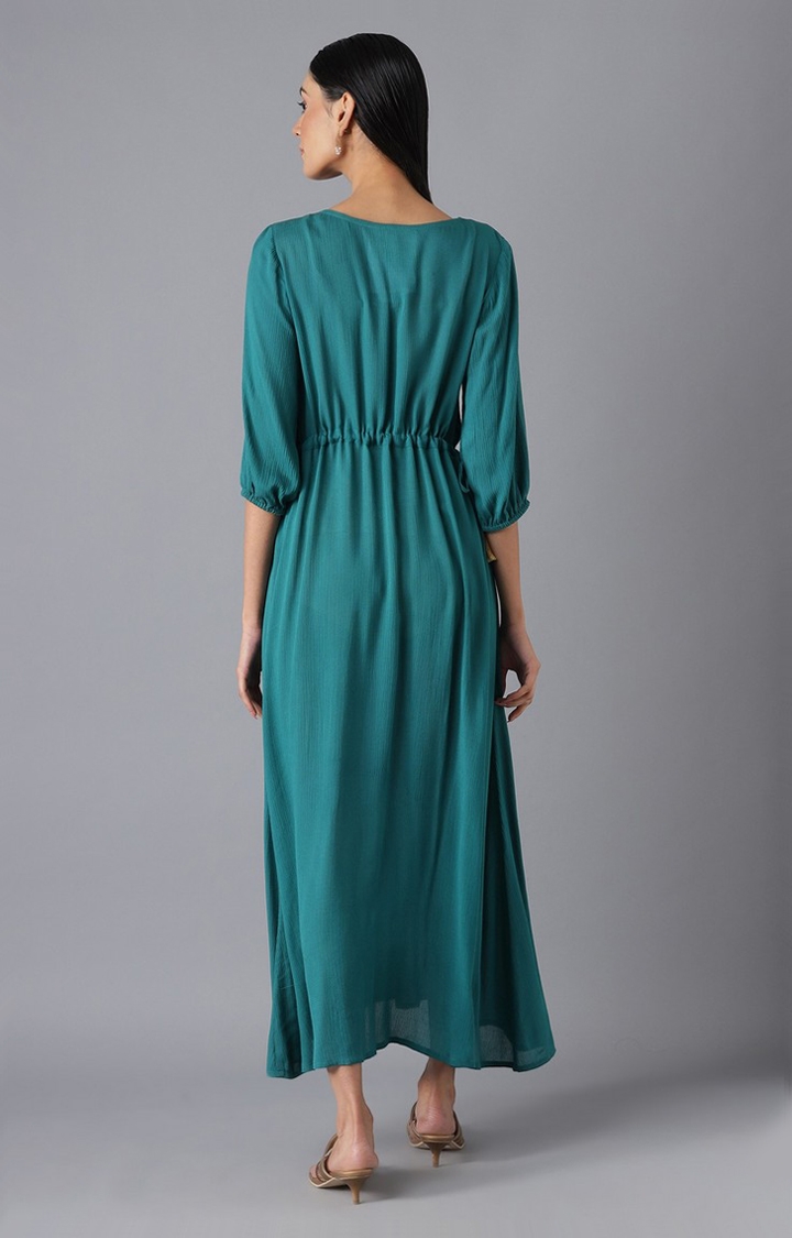 Aurelia | Women's Green Viscose Gowns 3