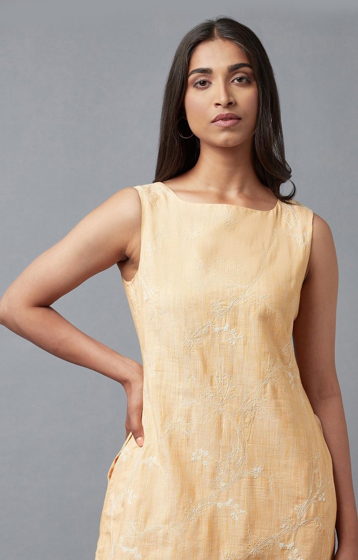 Women's Orange Cotton Dresses