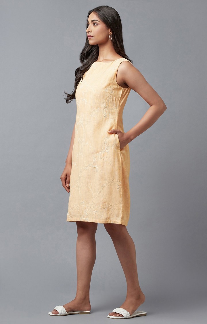 Women's Orange Cotton Dresses