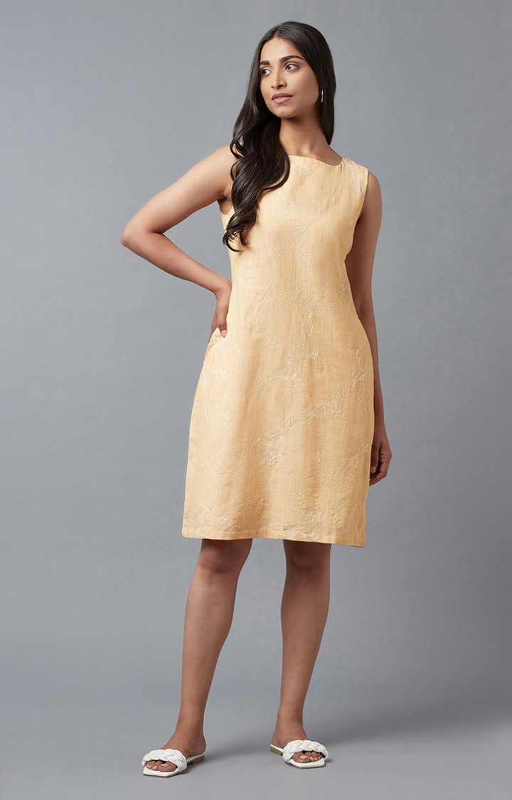 Women's Orange Cotton Dresses