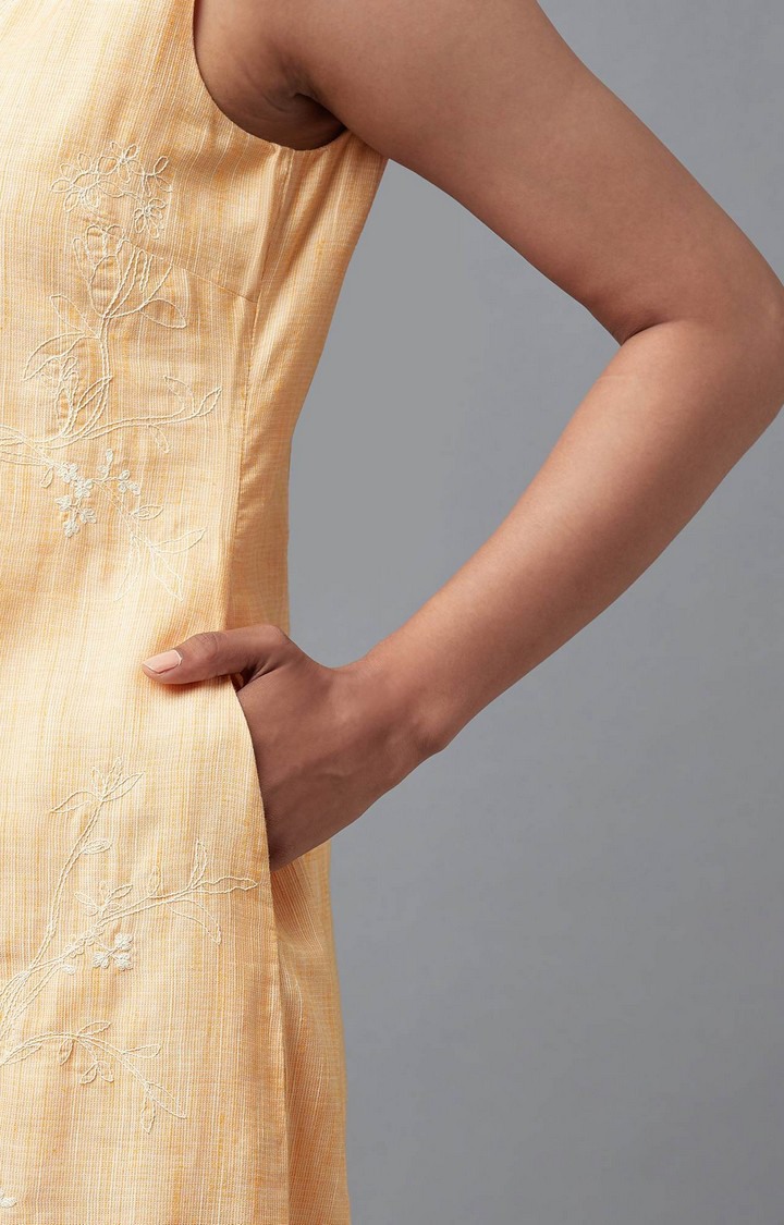 Women's Orange Cotton Dresses